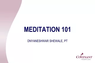 MEDITATION 101 DNYANESHWAR SHEWALE, PT