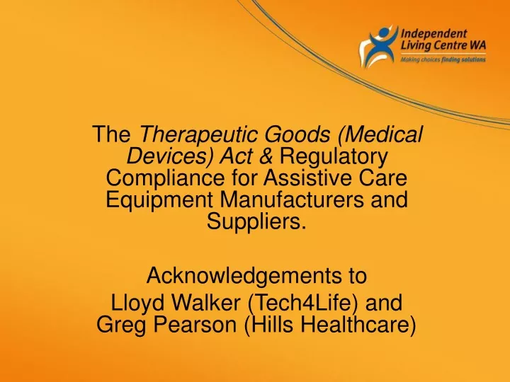 the therapeutic goods medical devices