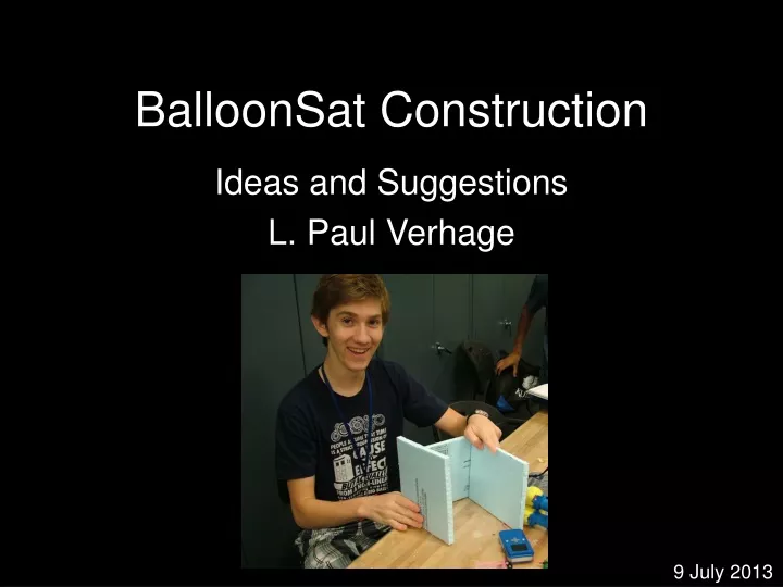 balloonsat construction