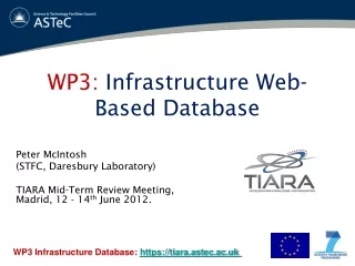 WP3:  Infrastructure Web-Based Database