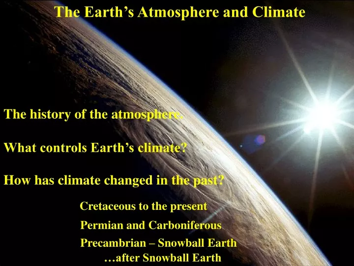 the earth s atmosphere and climate