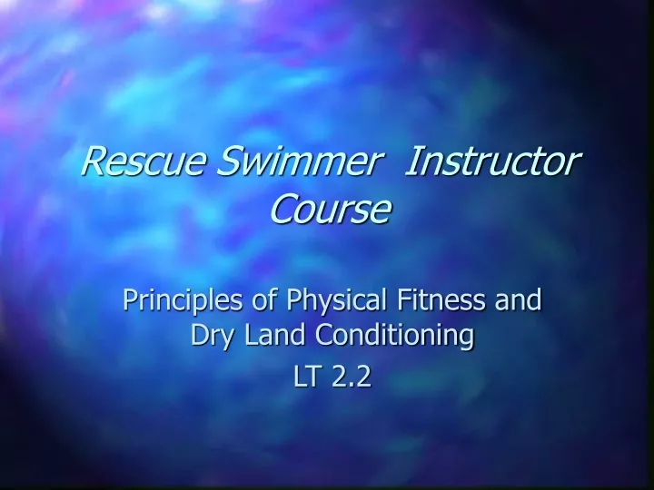 rescue swimmer instructor course