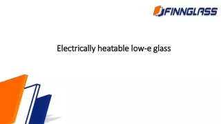 Electrically heatable low-e glass