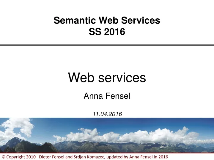 semantic web services ss 2016