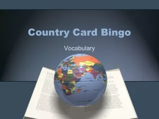 Country Card Bingo