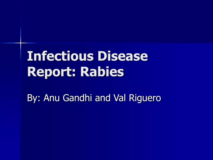 infectious disease report rabies