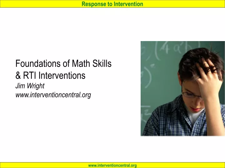 foundations of math skills rti interventions jim wright www interventioncentral org