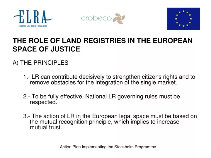the role of land registries in the european space