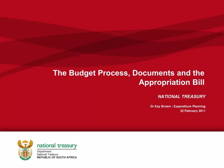 the budget process documents and the appropriation bill