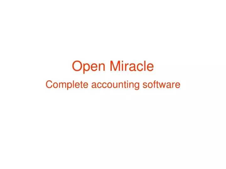 open miracle