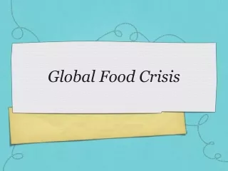 Global Food Crisis