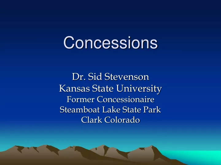 concessions