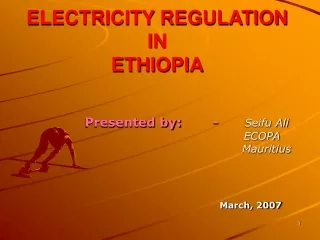 ELECTRICITY REGULATION  IN  ETHIOPIA
