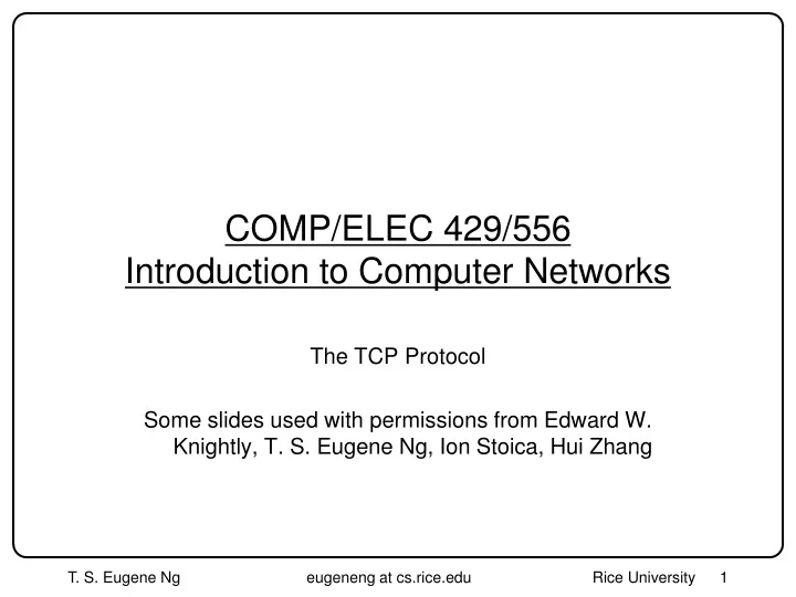 comp elec 429 556 introduction to computer networks