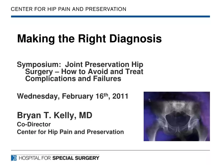 making the right diagnosis