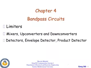 Chapter 4 Bandpass Circuits Limiters  Mixers, Upconverters and Downconverters