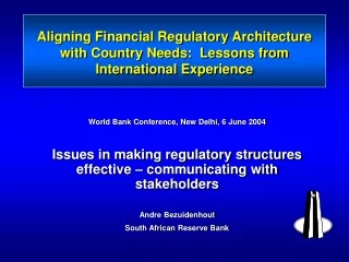 World Bank Conference,  New Delhi,  6 June 2004