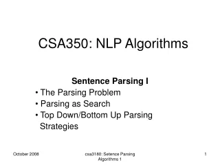 CSA350: NLP Algorithms