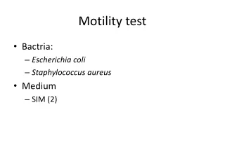 Motility test