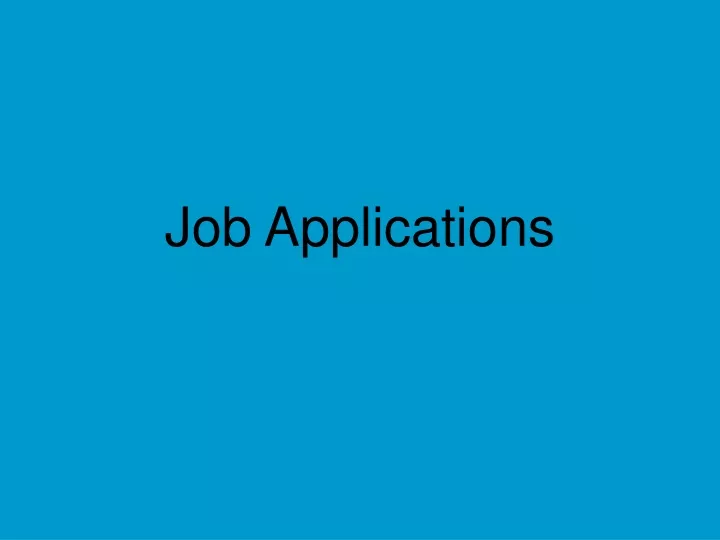 job applications