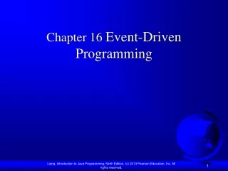 Chapter 16  Event-Driven Programming