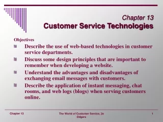 Chapter 13 Customer Service Technologies