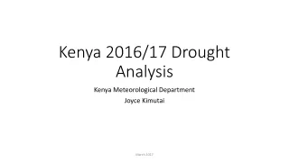 Kenya 2016/17 Drought Analysis