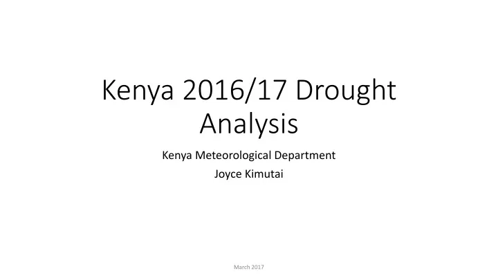 kenya 2016 17 drought analysis