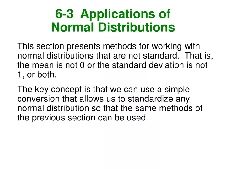 6 3 applications of normal distributions