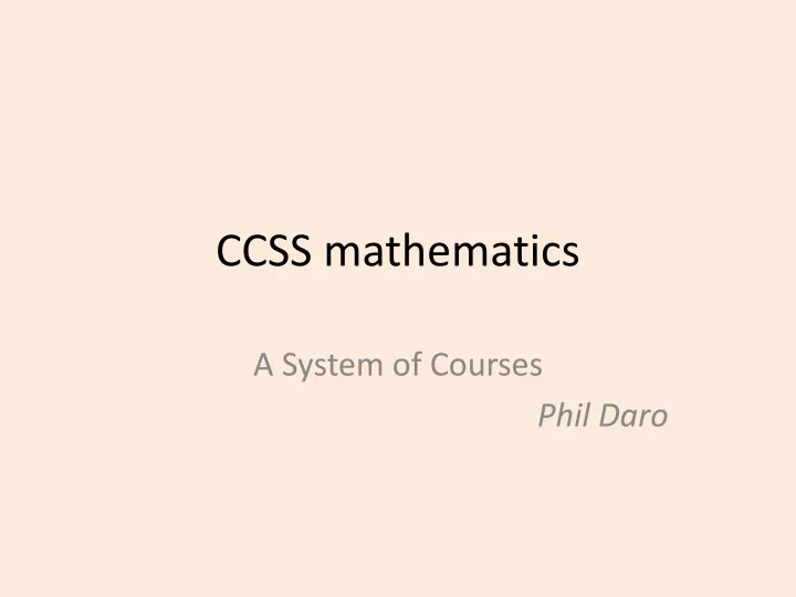 ccss mathematics