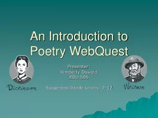 An Introduction to Poetry WebQuest