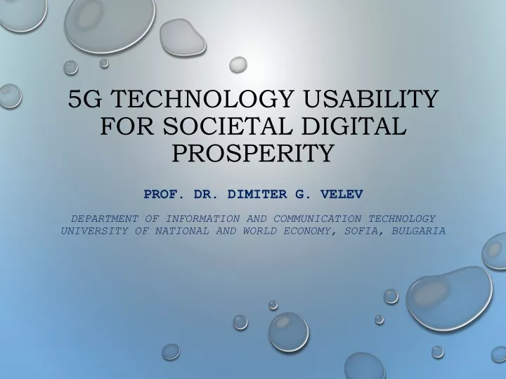5g technology usability for societal digital