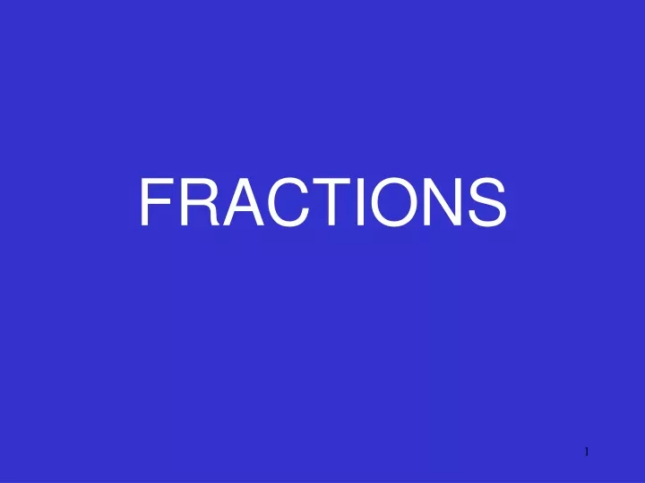 fractions