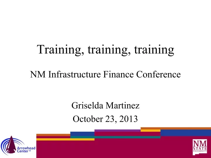 training training training nm infrastructure finance conference