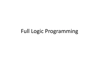 Full Logic Programming
