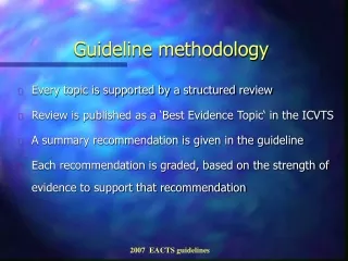Guideline methodology