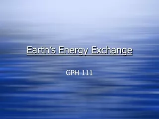 Earth’s Energy Exchange