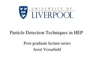 Particle Detection Techniques in HEP