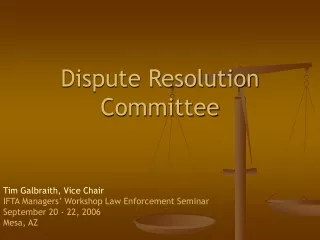 Dispute Resolution Committee