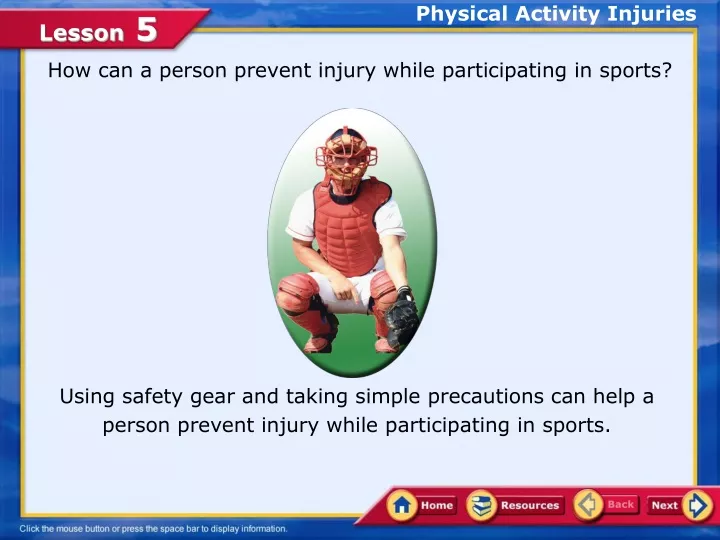 physical activity injuries