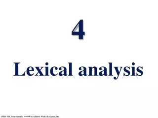4 Lexical analysis
