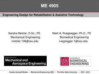 Engineering Design for Rehabilitation &amp; Assistive Technology
