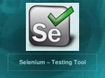 Selenium – Testing Tool - slide 1