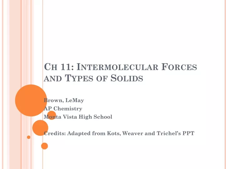 ch 11 intermolecular forces and types of solids
