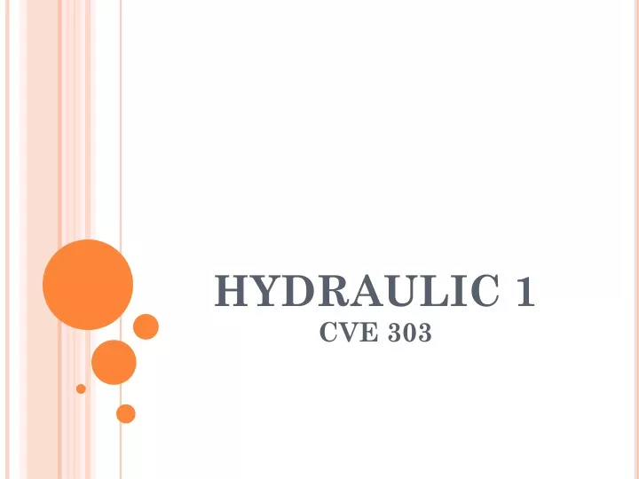 hydraulic 1 cve 303