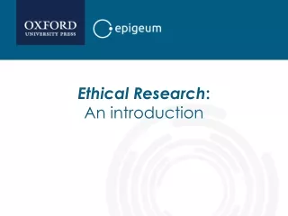 Ethical Research :  An introduction