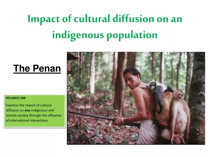 impact of cultural diffusion on an indigenous