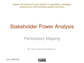 Stakeholder Power Analysis