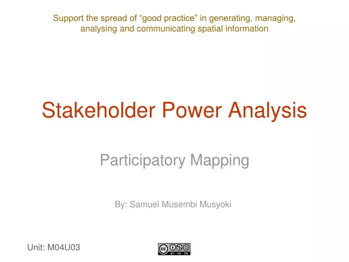 stakeholder power analysis