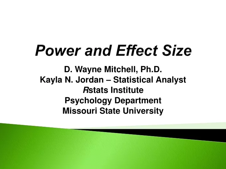 power and effect size